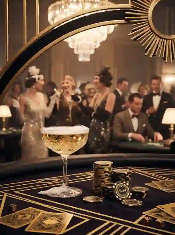 Dekoracje w stylu lat 20. na evencie The Great Gatsby